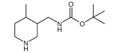 Tert-Butyl ((4-Methylpiperidin-3-Yl)Methyl)Carbamate Structure