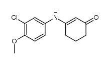 3-((3-chloro-4-methoxyphenyl)amino)cyclohex-2-enone结构式