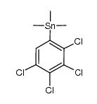 Trimethyl(2,3,4,5-tetrachlorophenyl)stannane Structure