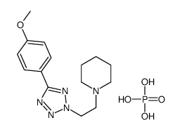 1-[2-[5-(4-methoxyphenyl)tetrazol-2-yl]ethyl]piperidine,phosphoric acid结构式