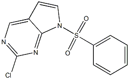 7-(benzenesulfonyl)-2-chloro-7H-pyrrolo[2,3-d]pyrimidine结构式