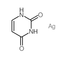 2,4(1H,3H)-Pyrimidinedione,silver(1+) salt (1:1) Structure