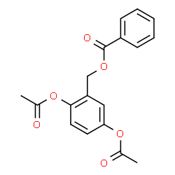 2,5-Dihydroxybenzenemethanol 2,5-diacetate α-benzoate结构式