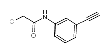 N1-(3-乙炔-1-苯基)-2-氯乙酰胺结构式