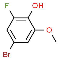 4-Bromo-2-fluoro-6-methoxyphenol结构式
