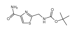 2-Methyl-2-propanyl [(4-carbamoyl-1,3-thiazol-2-yl)methyl]carbamate结构式