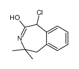 5-chloro-2,2-dimethyl-3,5-dihydro-1H-3-benzazepin-4-one结构式