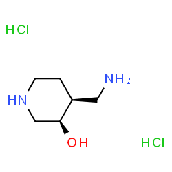 cis-4-(aminomethyl)piperidin-3-ol dihydrochloride Structure