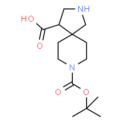 8-(叔-丁氧羰基)-2,8-二氮杂螺[4.5]癸烷-4-羧酸结构式
