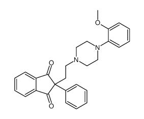 2-[2-[4-(2-methoxyphenyl)piperazin-1-yl]ethyl]-2-phenylindene-1,3-dione结构式