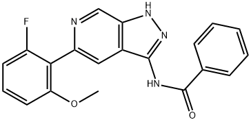 N-(5-(2-Fluoro-6-methoxyphenyl)-1H-pyrazolo[3,4-c]pyridin-3-yl)benzamide structure