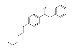 1-(4-hexylphenyl)-2-pyridin-4-ylethanone结构式