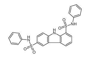 1-N,6-N-diphenyl-9H-carbazole-1,6-disulfonamide结构式