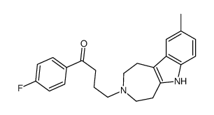 1-(4-fluorophenyl)-4-(9-methyl-2,4,5,6-tetrahydro-1H-azepino[4,5-b]indol-3-yl)butan-1-one结构式