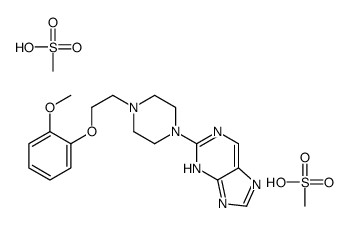 methanesulfonic acid,2-[4-[2-(2-methoxyphenoxy)ethyl]piperazin-1-yl]-7H-purine Structure
