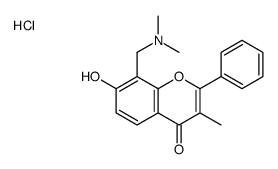 (7-hydroxy-3-methyl-4-oxo-2-phenylchromen-8-yl)methyl-dimethylazanium,chloride Structure