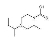 4-butan-2-yl-2-methylpiperazine-1-carbodithioic acid结构式