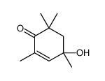 4-hydroxy-2,4,6,6-tetramethylcyclohex-2-en-1-one结构式