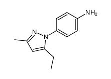 Benzenamine, 4-(5-ethyl-3-methyl-1H-pyrazol-1-yl)- (9CI)结构式
