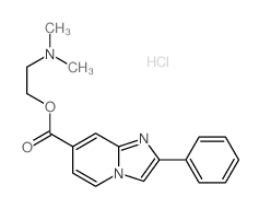 Imidazo[1,2-a]pyridine-7-carboxylicacid, 2-phenyl-, 2-(dimethylamino)ethyl ester, hydrochloride (1:1)结构式