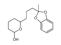 6-[3-(2-methyl-1,3-benzodioxol-2-yl)propyl]oxan-2-ol结构式