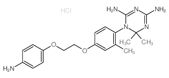 1,3,5-Triazine-2,4-diamine,1-[4-[2-(4-aminophenoxy)ethoxy]-2-methylphenyl]-1,6-dihydro-6,6-dimethyl-,hydrochloride (1:2)结构式
