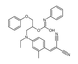 2-[4-(2,2-dicyanovinyl)-N-ethyl-3-methylanilino]-1-(phenoxymethyl)ethyl carbanilate picture