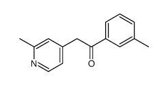 1-(3-methylphenyl)-2-(2-methylpyridin-4-yl)ethanone结构式