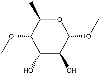 Methyl 4-O-methyl-6-deoxy-α-D-altropyranoside结构式