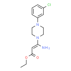 ETHYL 3-AMINO-3-[4-(3-CHLOROPHENYL)PIPERAZINO]ACRYLATE结构式