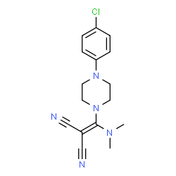 2-[[4-(4-CHLOROPHENYL)PIPERAZINO](DIMETHYLAMINO)METHYLENE]MALONONITRILE结构式