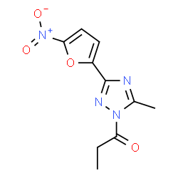 1-[5-Methyl-3-(5-nitro-2-furanyl)-1H-1,2,4-triazol-1-yl]-1-propanone结构式