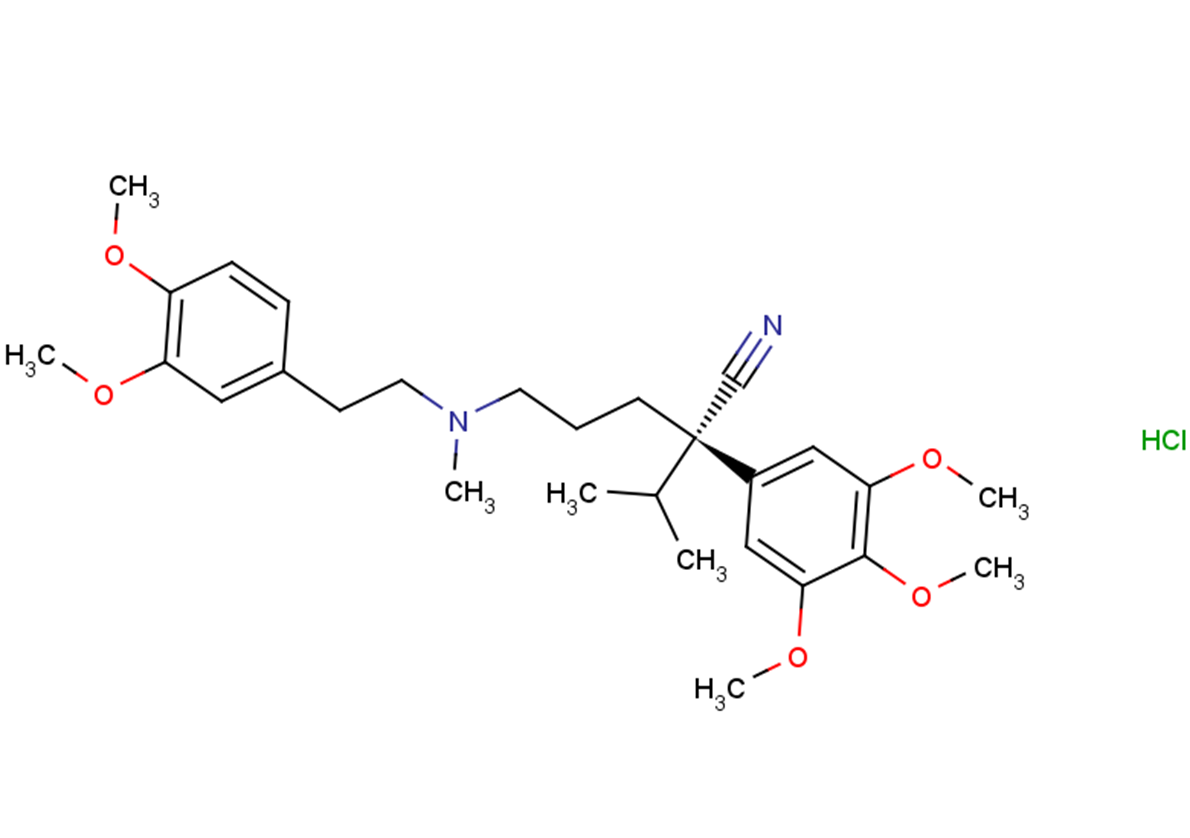 Gallopamil HCl, (-)-结构式