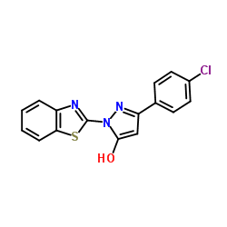 1-(1,3-Benzothiazol-2-yl)-3-(4-chlorophenyl)-1H-pyrazol-5-ol结构式