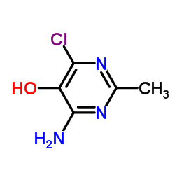 4-氨基-6-氯-2-甲基-5-羟基嘧啶结构式