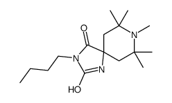 3-butyl-7,7,8,9,9-pentamethyl-1,3,8-triazaspiro[4.5]decane-2,4-dione结构式