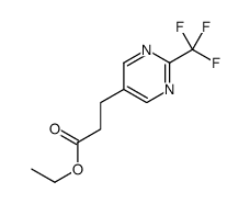 ethyl 3-[2-(trifluoromethyl)pyrimidin-5-yl]propanoate结构式