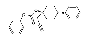 trans-[4-Phenyl-1-(2-propinyl)cyclohexyl]phenylcarbonat结构式