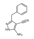 5-Amino-3-benzyl-1H-pyrazole-4-carbonitrile结构式