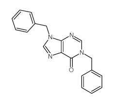 1,9-dibenzylpurin-6-one结构式