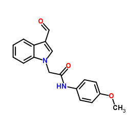 2-(3-Formyl-1H-indol-1-yl)-N-(4-methoxyphenyl)acetamide结构式