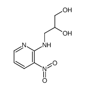 2-(2,3-dihydroxy-1-propylamino)-3-nitropyridine结构式