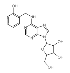 6-(2-hydroxybenzylamino)-9-beta-D-ribofuranosylpurine structure