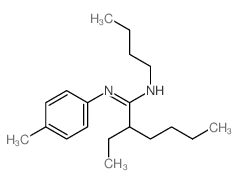 N-butyl-2-ethyl-N-(4-methylphenyl)hexanimidamide结构式