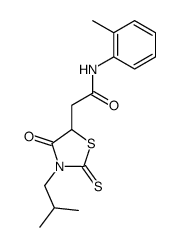 2-(3-isobutyl-4-oxo-2-thioxo-thiazolidin-5-yl)-N-o-tolyl-acetamide Structure