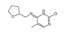 2-chloro-5-methyl-N-(oxolan-2-ylmethyl)pyrimidin-4-amine结构式