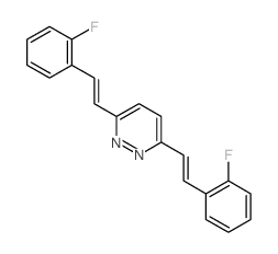 3,6-bis[2-(2-fluorophenyl)ethenyl]pyridazine结构式