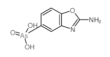 (2-aminobenzooxazol-5-yl)arsonic acid structure