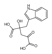 2-hydroxy-2-(1H-indol-3-ylmethyl)-4-oxopentanedioic acid结构式
