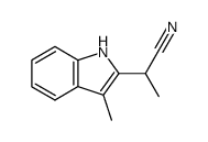 2-(3-methylindol-2-yl)propionitrile结构式